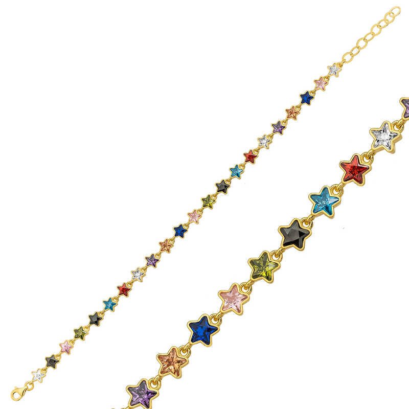 Silver Gold Color Star Women's Bracelet