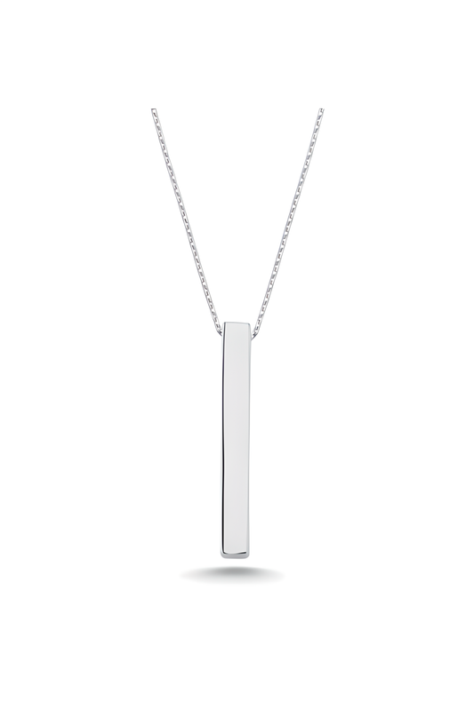 Silver Women's Bar Necklace
