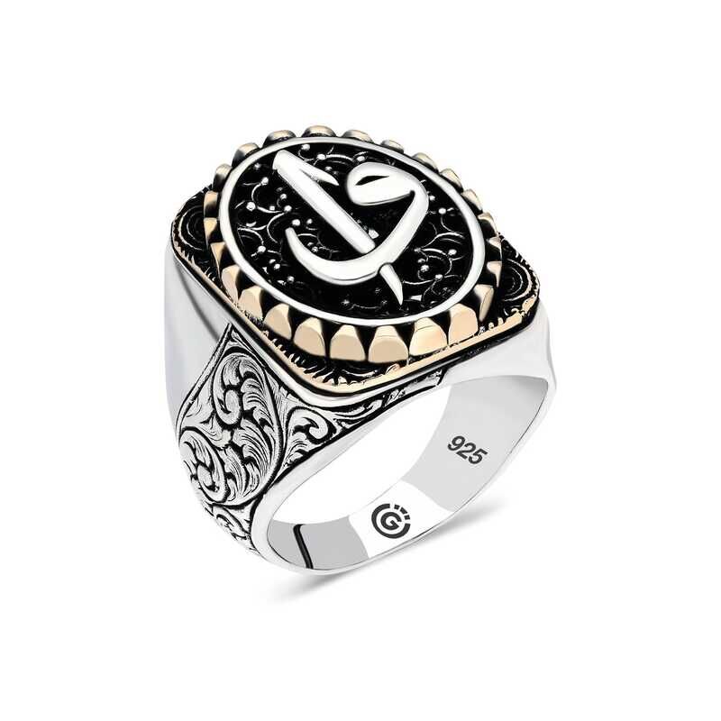 Anillo ovalado de plata Elif Vav para hombre