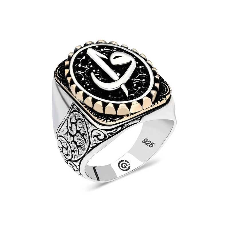 Anillo ovalado de plata Elif Vav para hombre