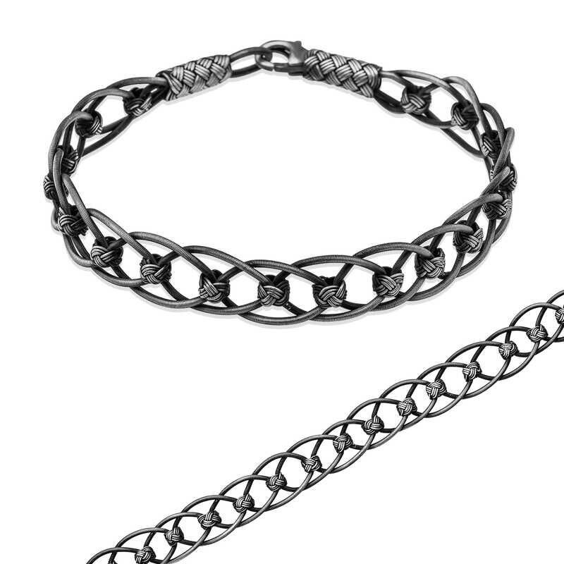 Silver Ball Hand Wrapped Kazaziye Unisex Bracelet