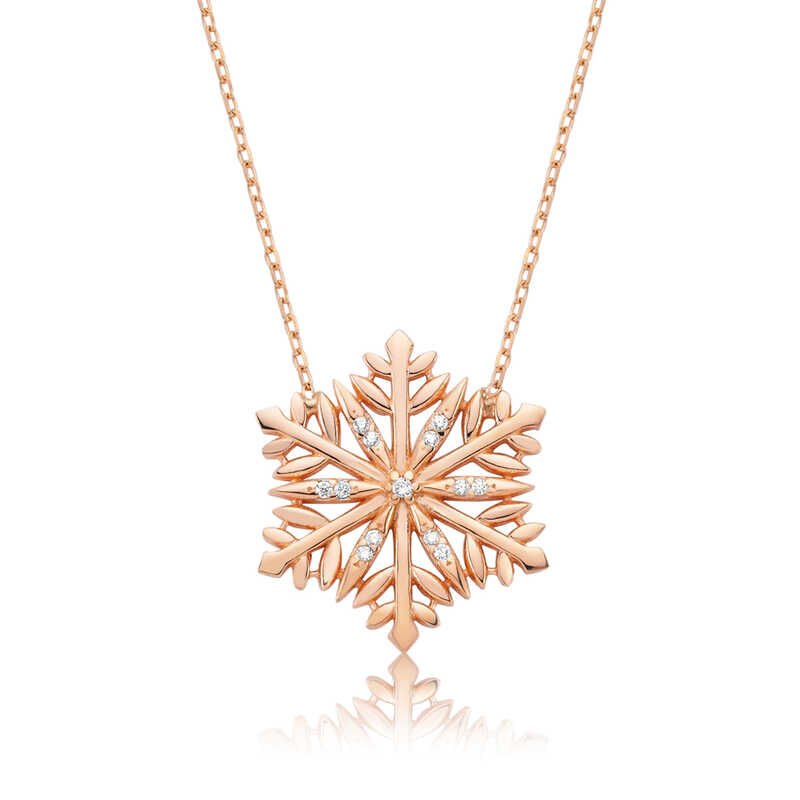 Silver Snowflake Women's Necklace