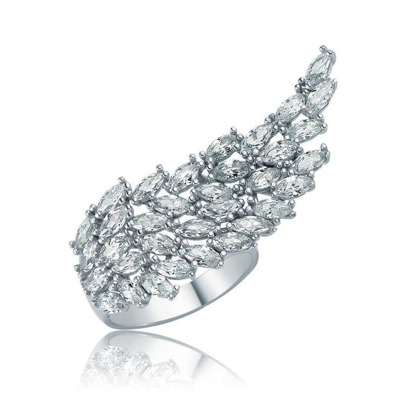 Silver Angel Wing Women's Ring 12