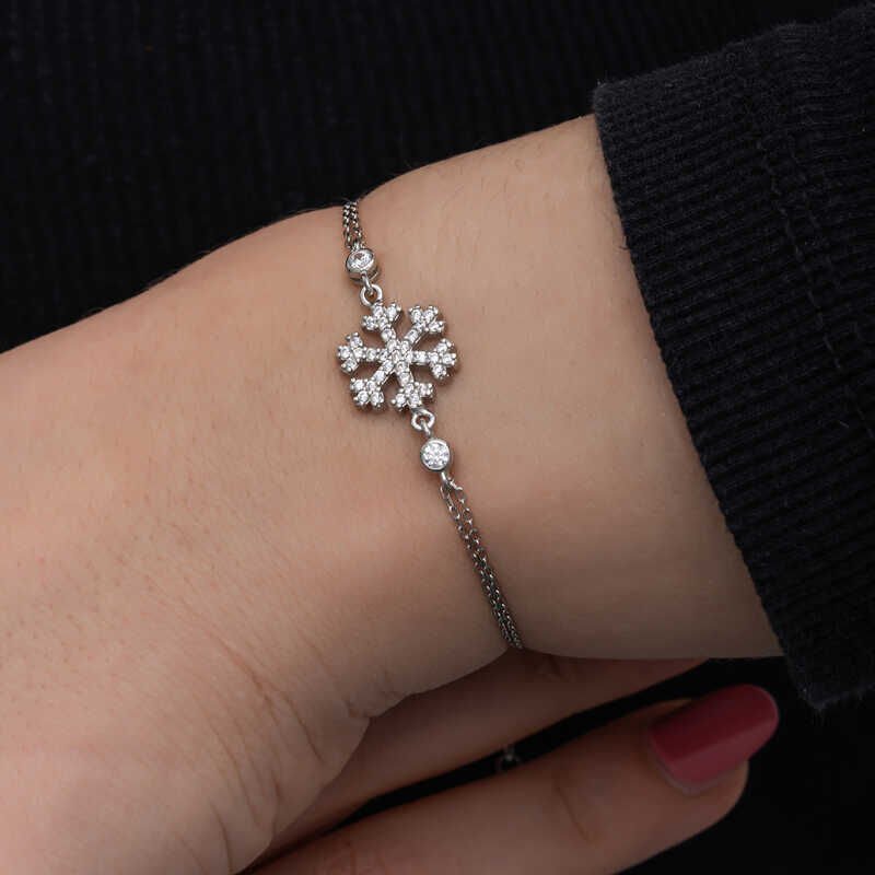 Silver Snowflake Women's Bracelet