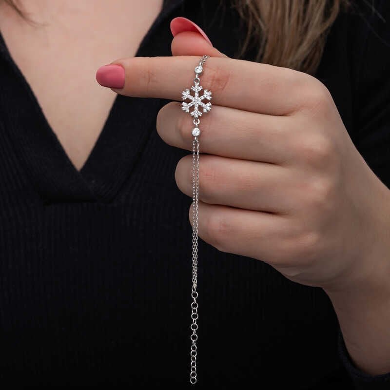 Silver Snowflake Women's Bracelet