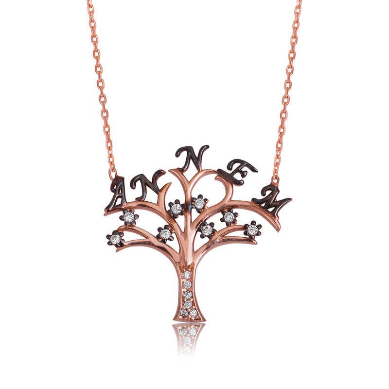 Silver Mother Written Tree of Life Women's Necklace