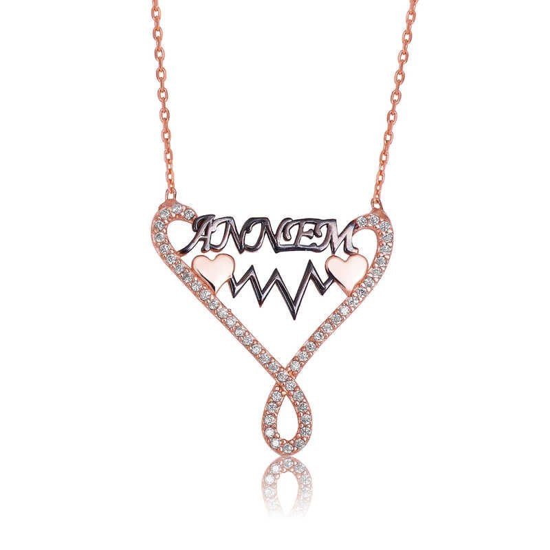 Silver Mother Written Infinity Necklace for Women