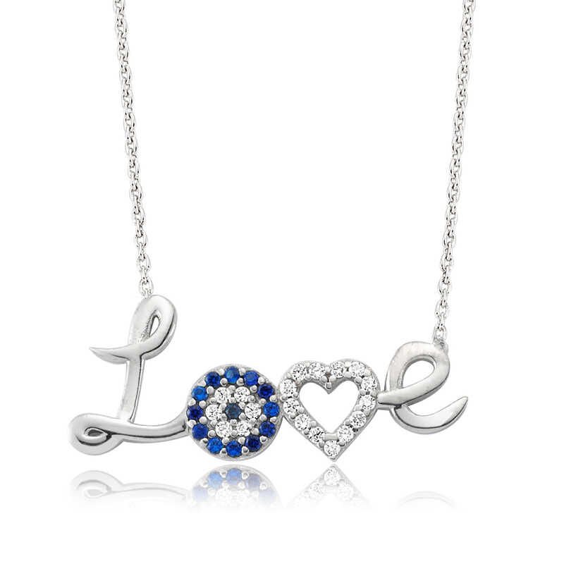 Collar de plata con amor para mujer