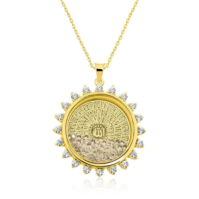 Silver Gold Esmaul Husna Women's Necklace
