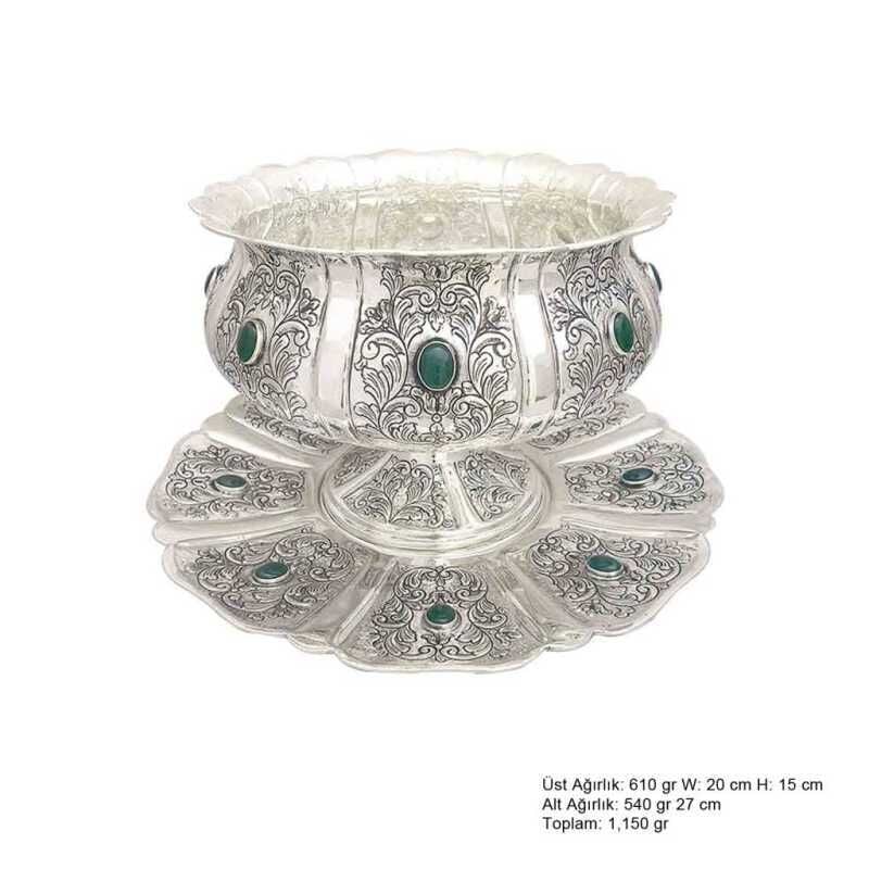 Silver Boller with Tulip Motif