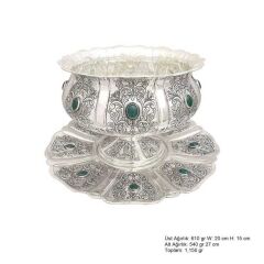Silver Boller with Tulip Motif