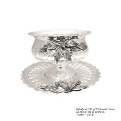 Leaf Patterned Silver Boller