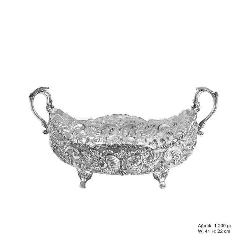 Rose Patterned Silver Boller
