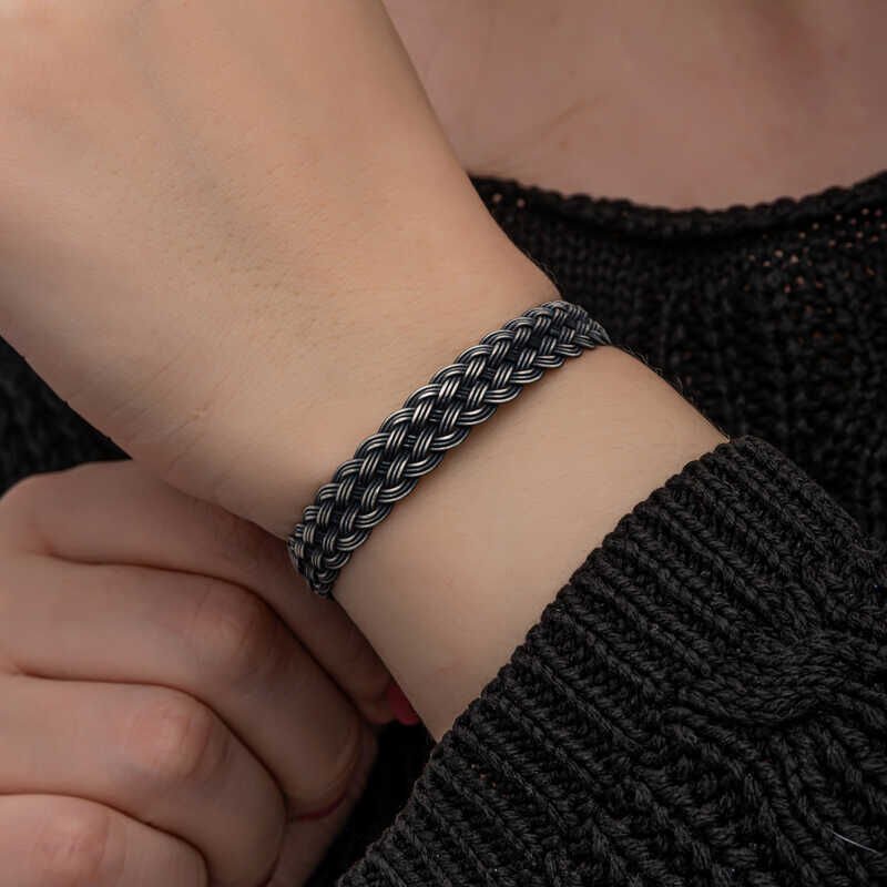 Silver Kazaziye Knit Bracelet