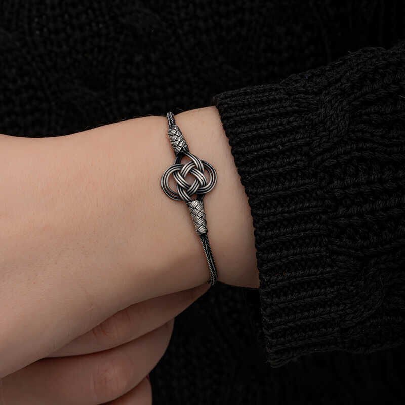 Pulsera tejida Kazaziye de plata
