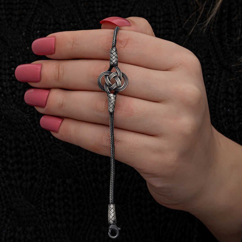 Pulsera tejida Kazaziye de plata