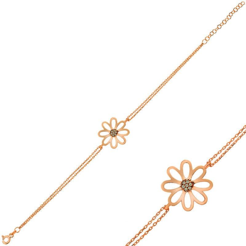 Silver Rose Flower Women's Bracelet