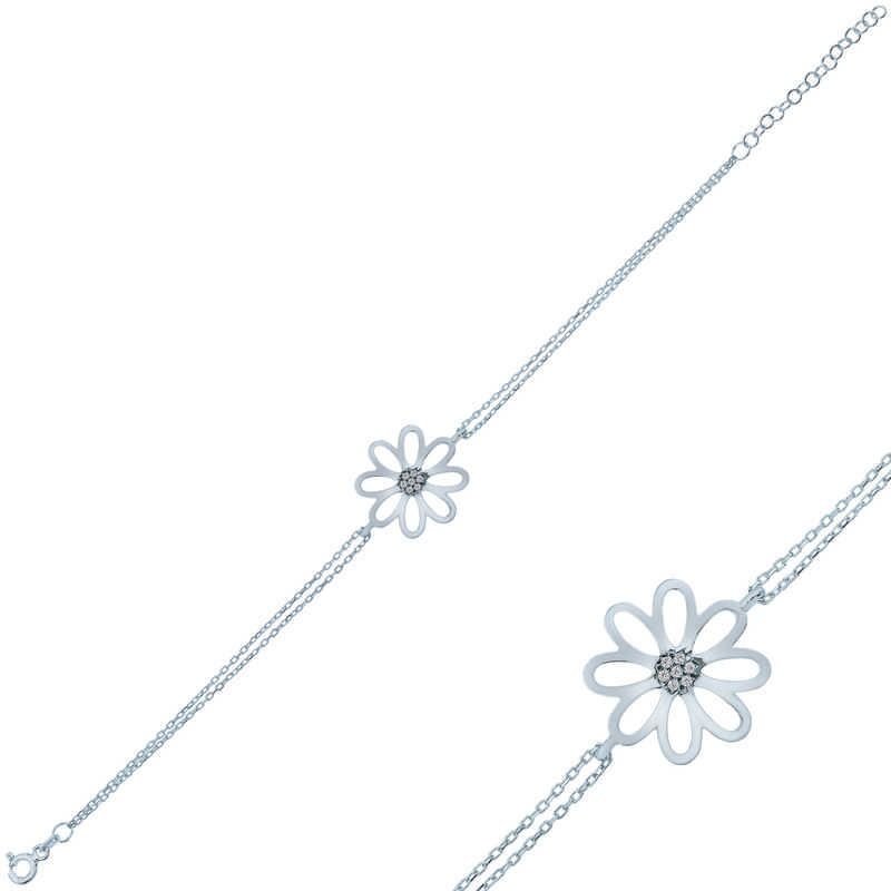 Silver Flower Women's Bracelet
