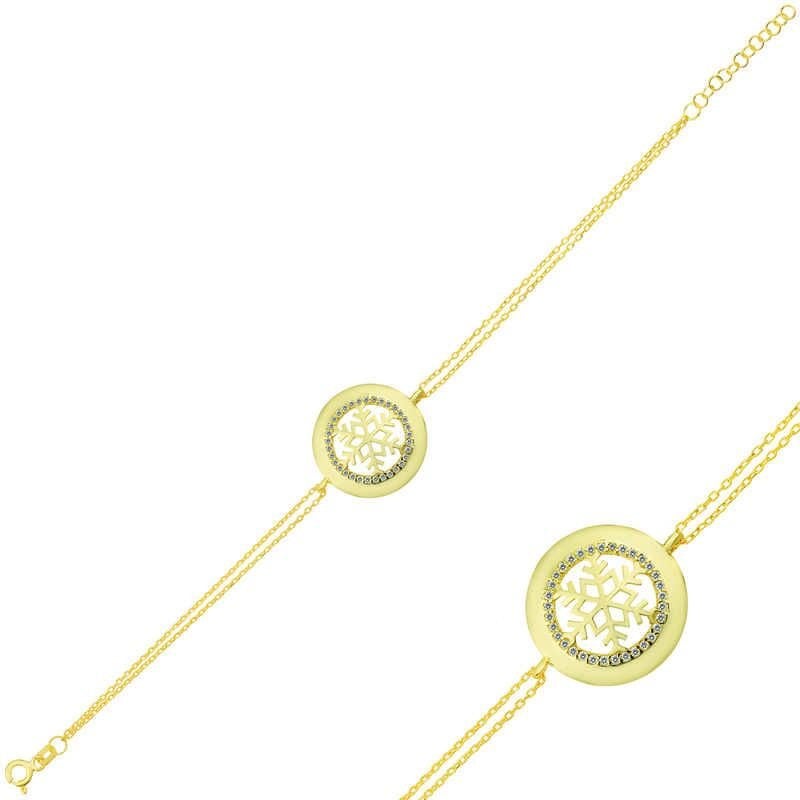 Silver Gold Snowflake Women's Bracelet