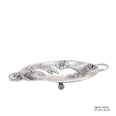 Daisy Motif Silver Chocolate Bowl