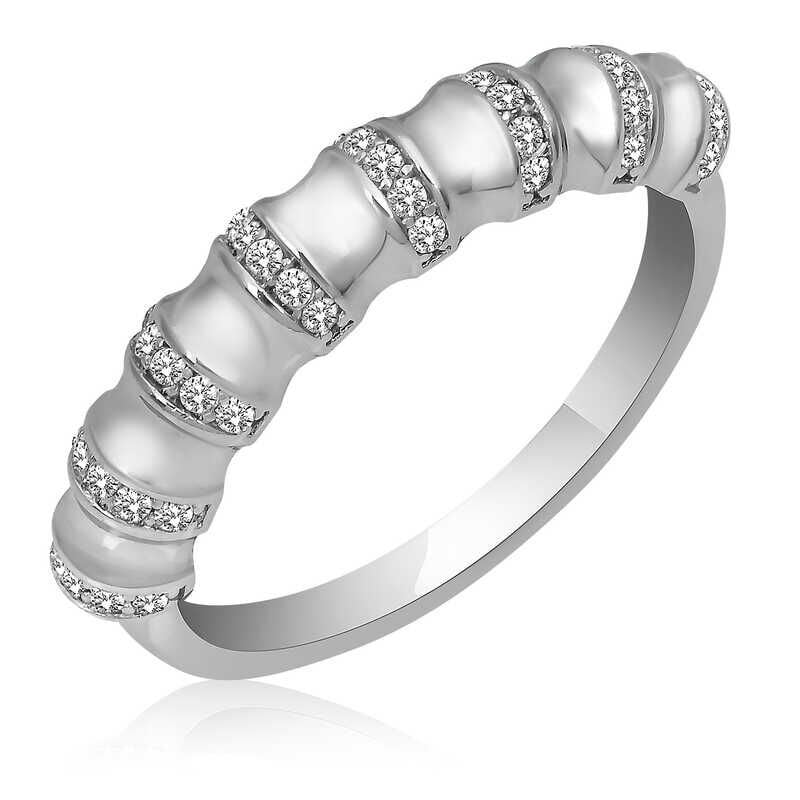Silver Zircon Stone Women's Ring