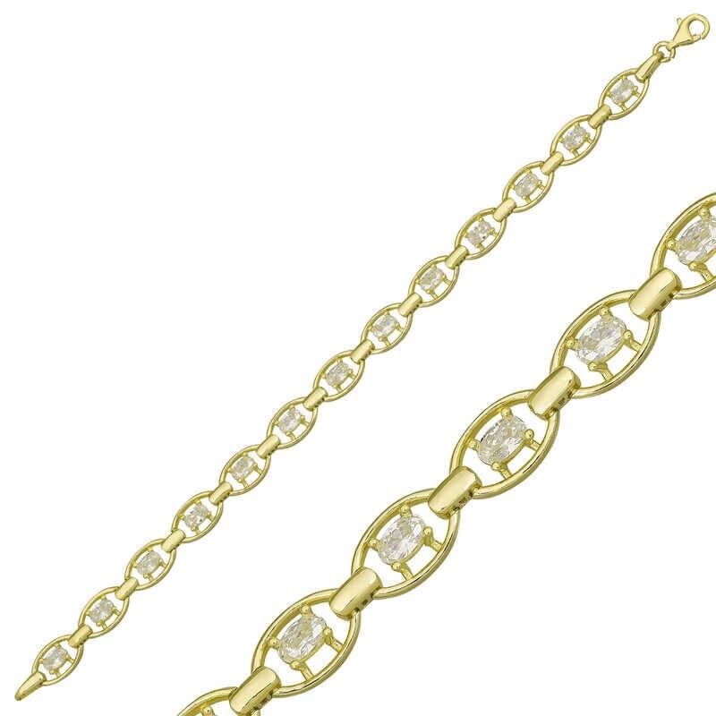 Silver Gold Oval Waterway Women's Bracelet