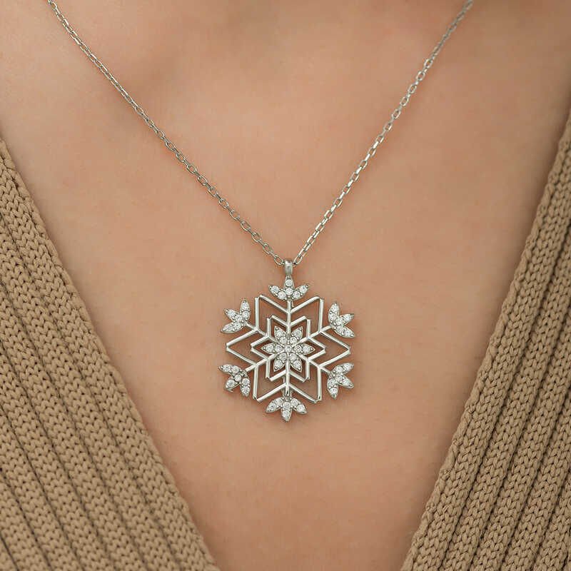 Silver Snowflake Necklace