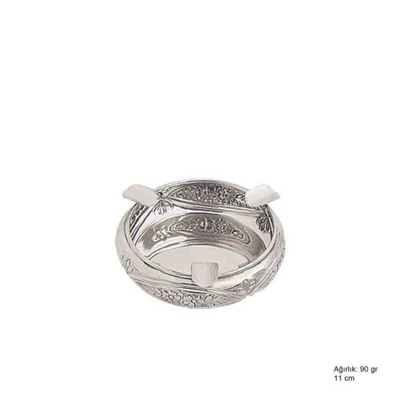 925 Sterling Silver Daisy Motif Ashtray