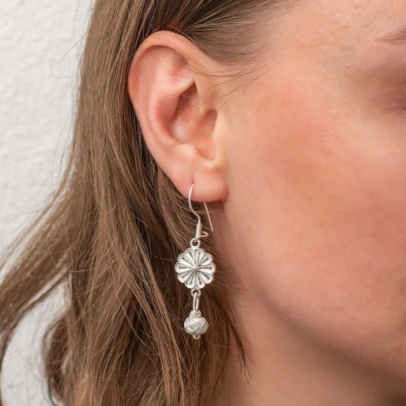 Silver Dangling Trabzon Kazaz Women's Earrings
