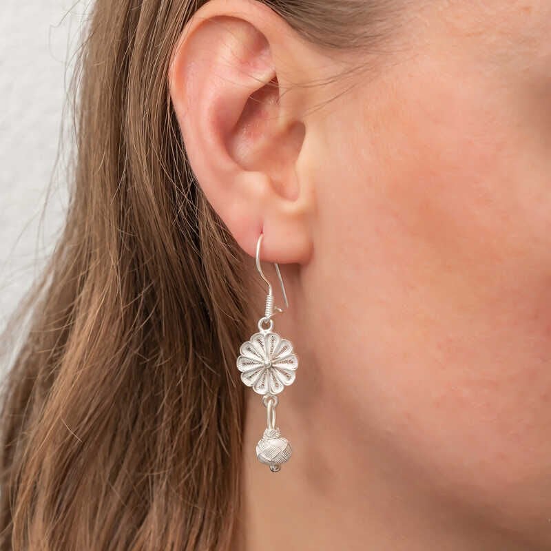 Silver Dangling Trabzon Kazaz Women's Earrings
