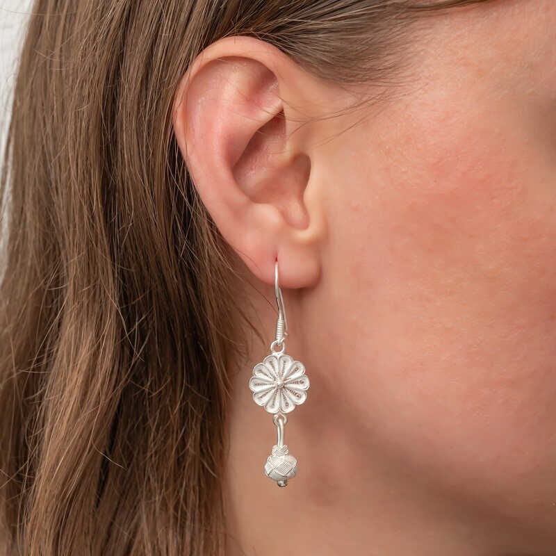 Silver Dangling Trabzon Kazaz Women's Earrings