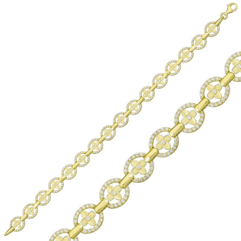 Silver Gold Round Waterway Women's Bracelet