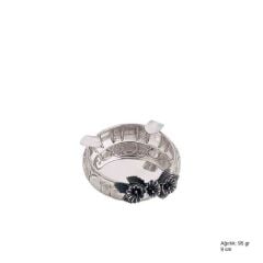 925 Sterling Silver Flower Patterned Ashtray
