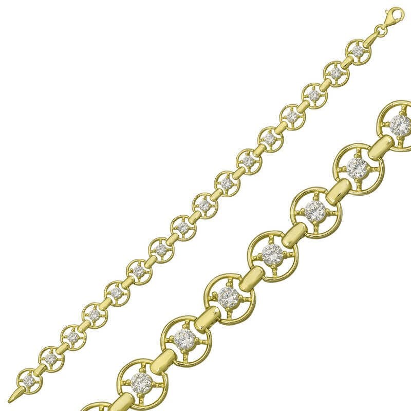 Silver Gold Round Waterway Women's Bracelet