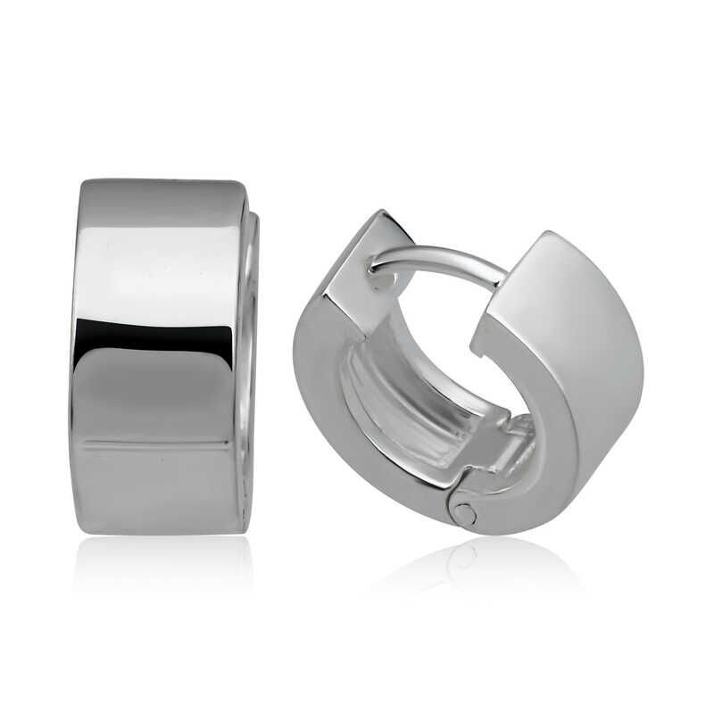 Silver Hoop Men's Earring