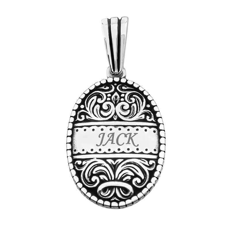 Silver Personalized Men's Necklace