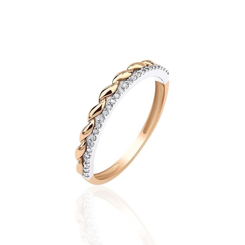 0.11 Carat Diamond Rose-White Fantasy Ring