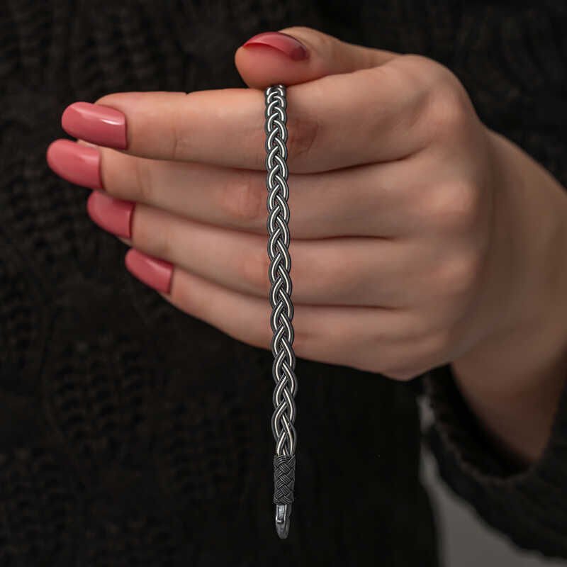 Pulsera tejida Kazaziye de plata