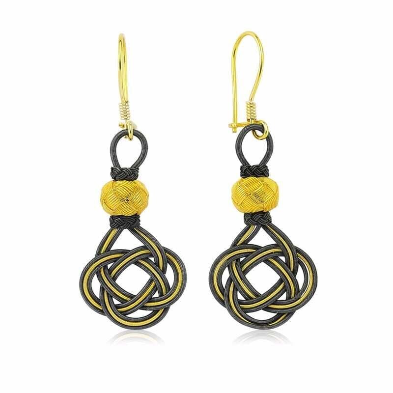 Silver Trabzon Knitting Kazaz Women's Earrings