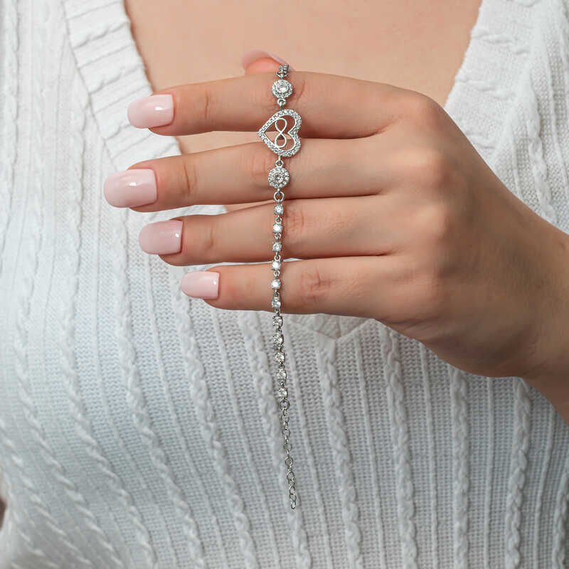 Silver Heart Infinity Women's Waterway Bracelet