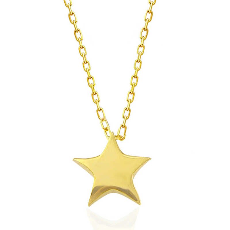 Silver Gold Star Women's Necklace