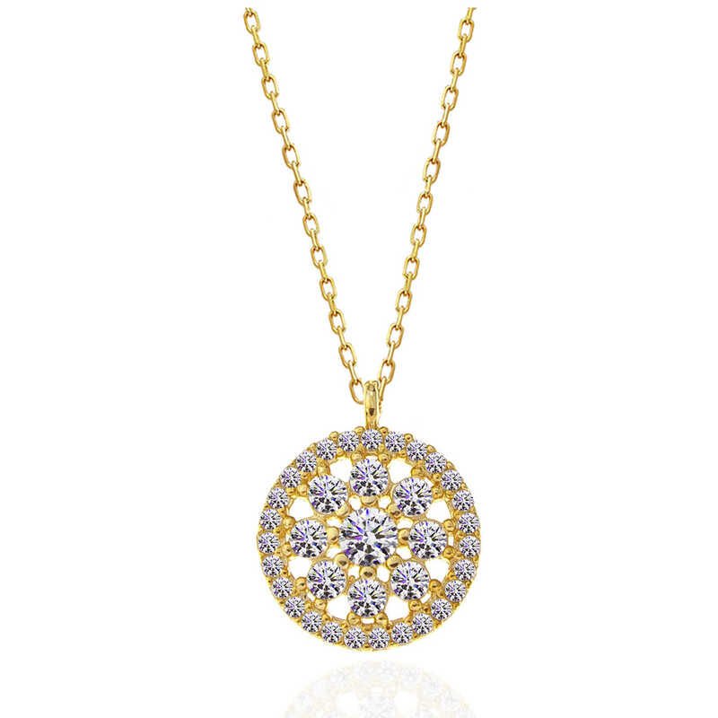 Silver Gold Flower Women's Necklace