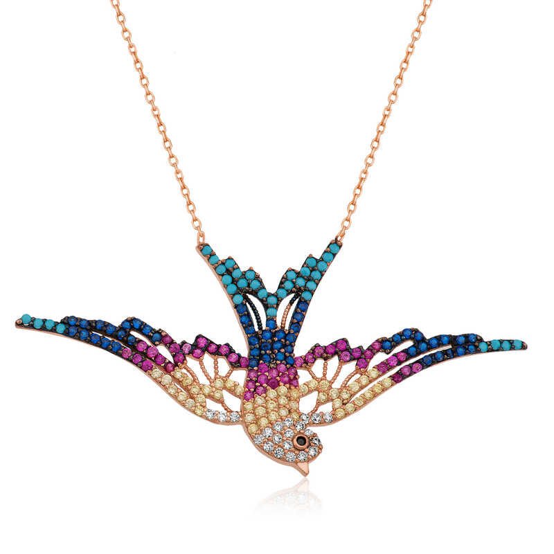 Collar de Golondrina de Plata para Mujer
