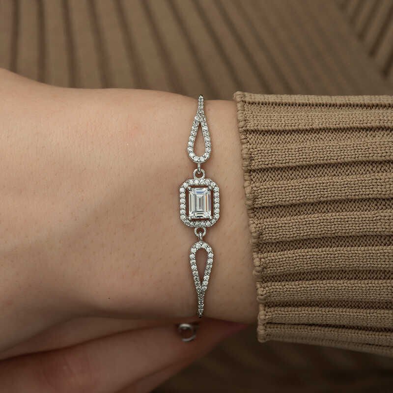 Silver Baguette Bracelet