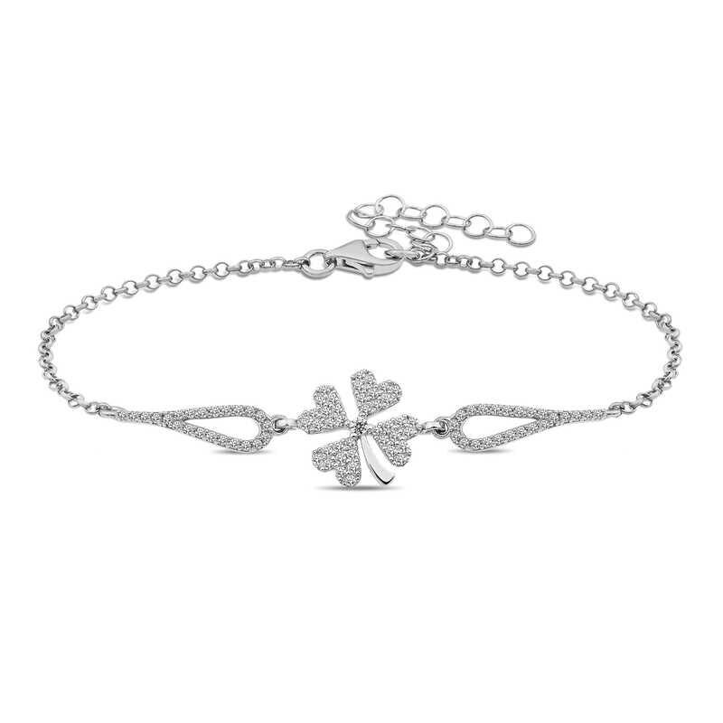 Silver Clover Bracelet