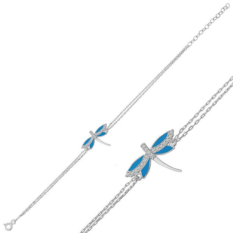 Silver Dragonfly Women's Bracelet