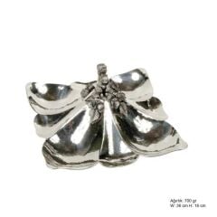 Squirrel Patterned Silver Snack Bowl