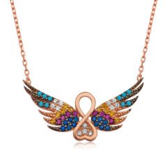 Silver Winged Infinity Women's Necklace
