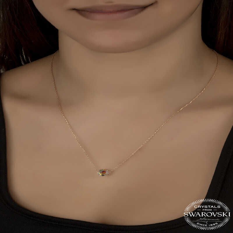 Swarovski Crystal Stone Shiny Ball Silver Women's Necklace