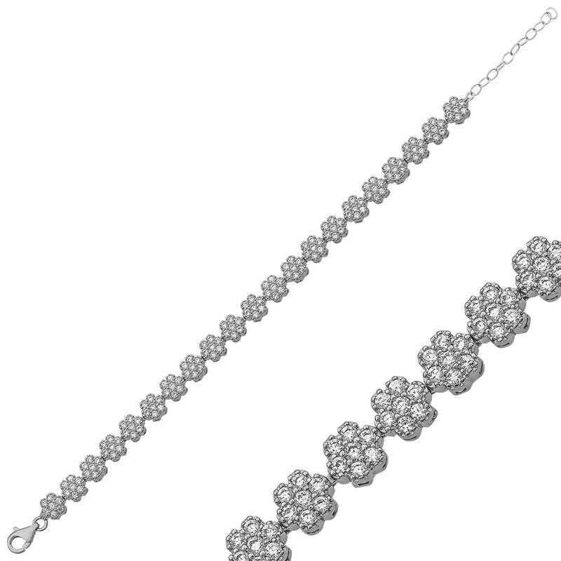 Silver Flower Women's Bracelet